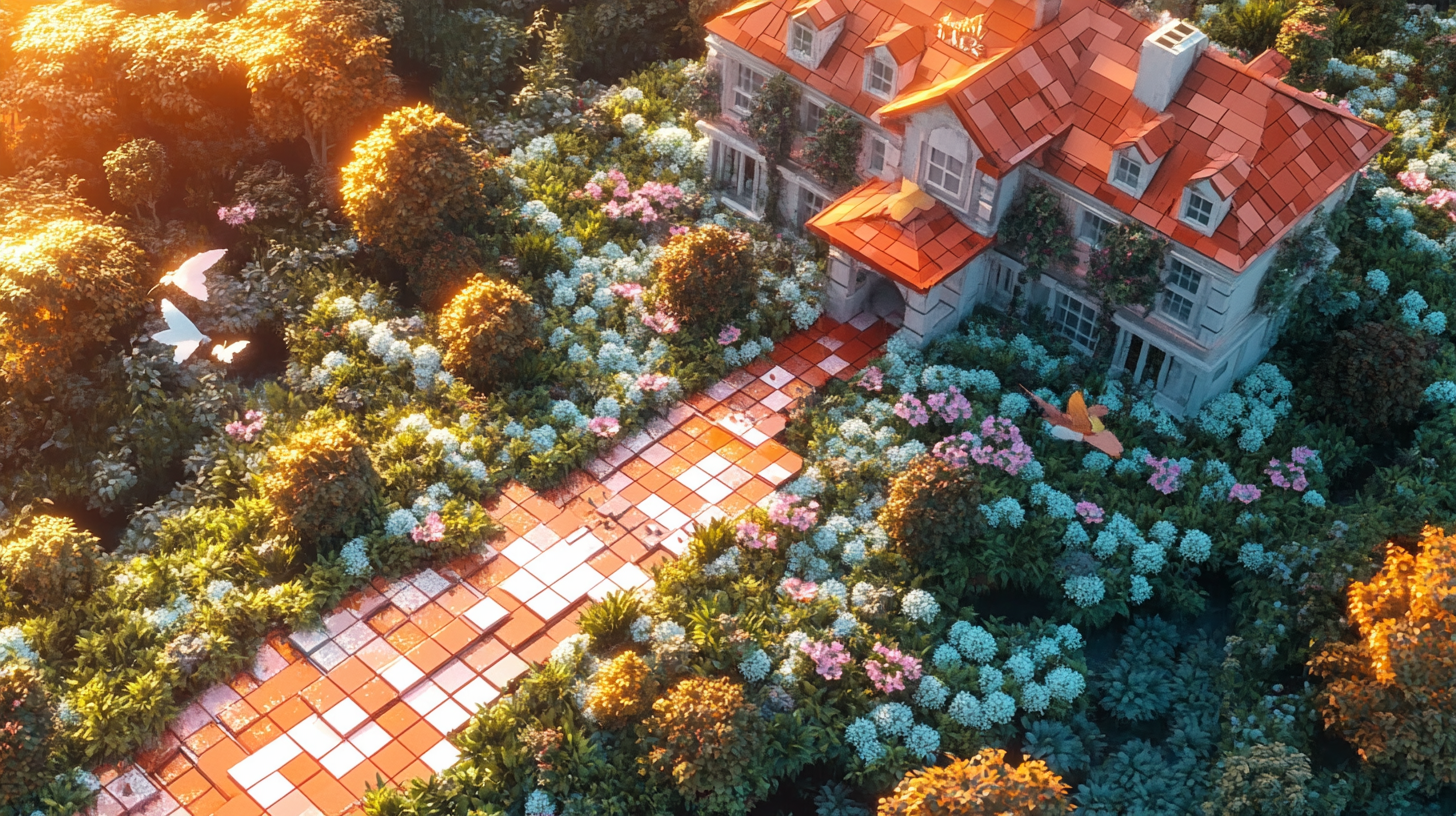 Impact Overview Banner: A glowing pathway leading to a radiant house, symbolizing transformation