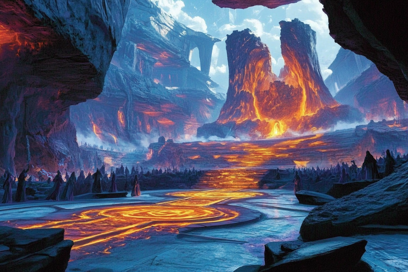 A professional in a glowing interview room, surrounded by icons representing preparation and confidence